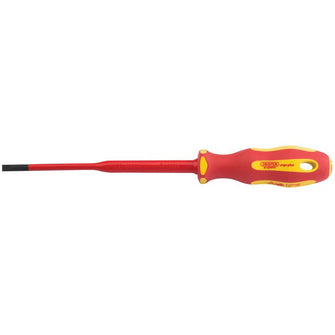 Draper Tools Ergo Plus® Slimline Plain Slot VDE Screwdriver (3.5mm x 100mm)