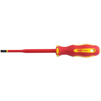 Draper Tools Ergo Plus® Slimline Plain Slot VDE Screwdriver (5.5mm x 125mm)