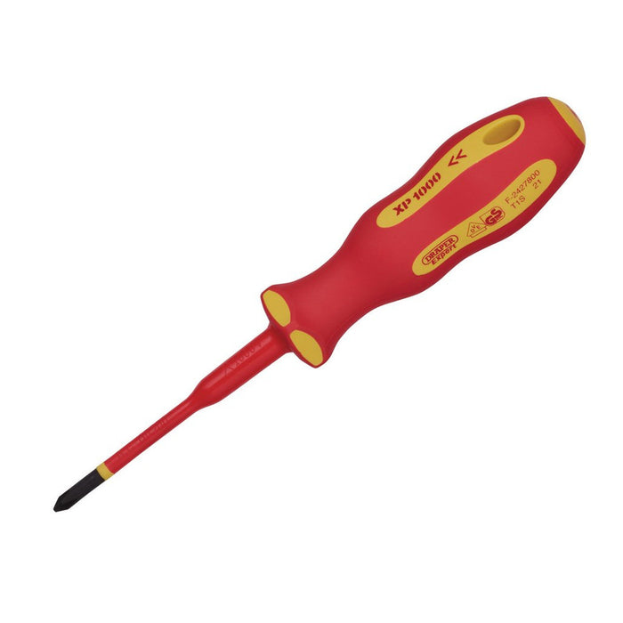 Draper Expert XP1000® VDE Slimline Cross Slot Screwdriver, No.1 x 80mm