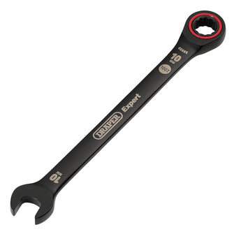 Draper Tools Expert HI-TORQ Metric Ratchet Combination Spanner 10mm Black