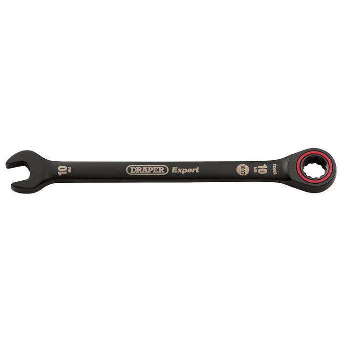 Draper Tools Expert HI-TORQ Metric Ratchet Combination Spanner 10mm Black