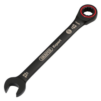 Draper Tools Expert HI-TORQ Metric Ratchet Combination Spanner 12mm Black