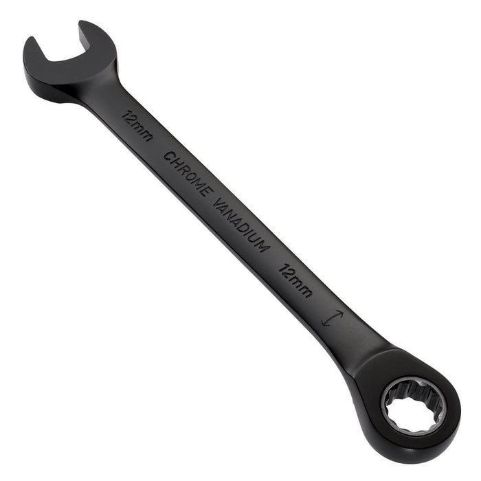 Draper Expert HI-TORQ® Metric Reversible Ratchet Combination Spanner, 12mm, Black