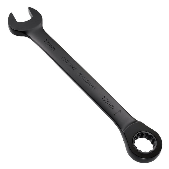 Draper Expert HI-TORQ® Metric Reversible Ratchet Combination Spanner, 17mm, Black