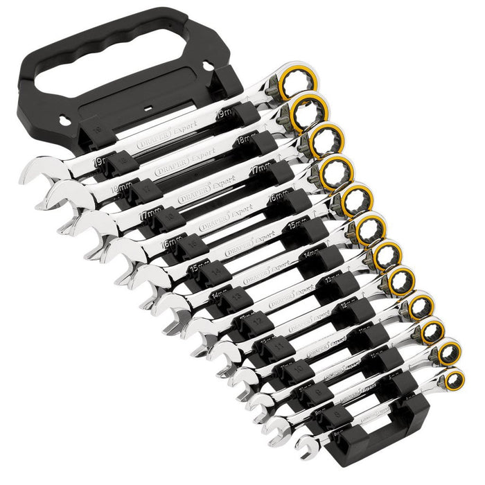 Draper Expert HI-TORQ® Metric Reversible Ratchet Combination Spanner Set, 12 Pce