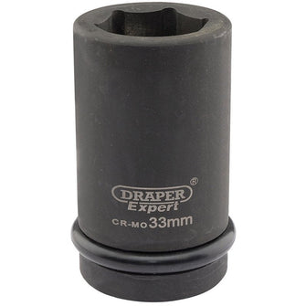 Draper Tools Expert 33mm 1 Square Drive Hi-Torq® 6 Point Deep Impact Socket