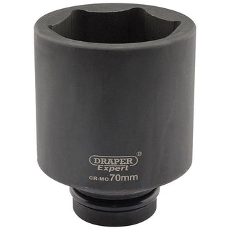 Draper Tools Expert 70mm 1 Square Drive Hi-Torq® 6 Point Deep Impact Socket