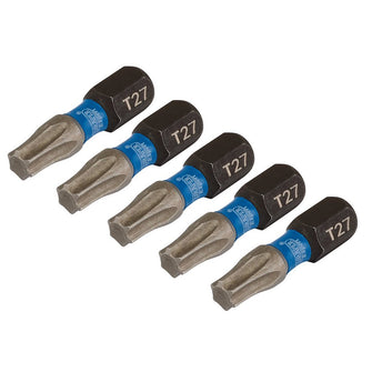Draper Expert TX-STAR® Impact Screwdriver Bits T27 x 25mm 1/4" Hex 5 Pack 05495