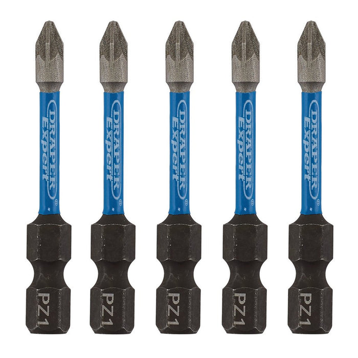 Draper  Expert PZ-Type Impact Screwdriver Bits No.1 x 50mm 1/4