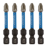 Draper Expert PZ-Type Impact Screwdriver Bits No.2 x 50mm 1/4
