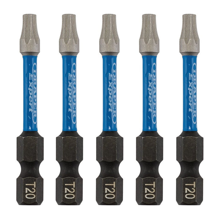 Draper Expert TX-STAR® Impact Screwdriver Bits T20 x 50mm 1/4