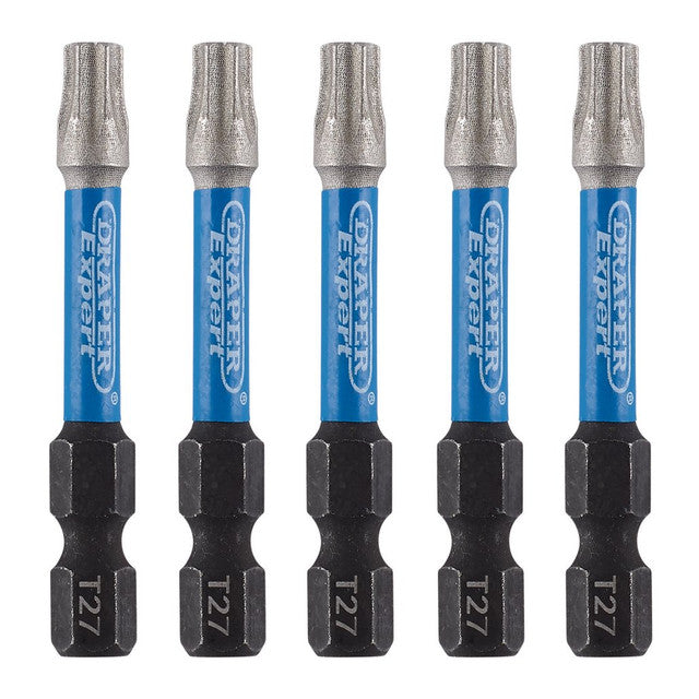 Draper Expert TX-STAR® Impact Screwdriver Bits T27 x 50mm 1/4