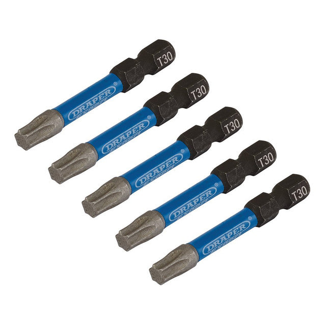 Draper Expert TX-STAR® Impact Screwdriver Bits T30 x 50mm 1/4