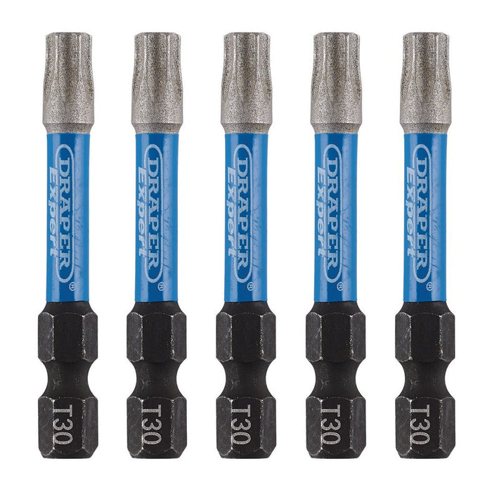 Draper Expert TX-STAR® Impact Screwdriver Bits T30 x 50mm 1/4