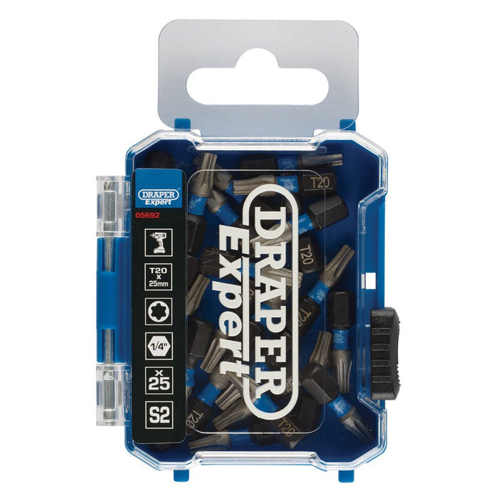 Draper Expert TX-STAR® Impact Screwdriver Bits T20 x 25mm 1/4