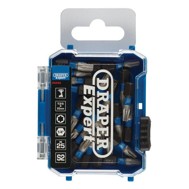 Draper  Expert TX-STAR® Impact Screwdriver Bits T25 x 25mm 1/4