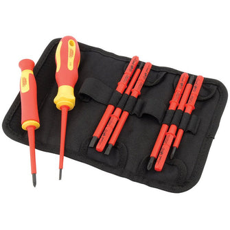 Draper Tools Ergo Plus® VDE Screwdriver Set with Interchangeable Blades (10 Piece)