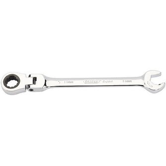 Draper Tools Metric Combination Spanner with Flexible Head and Double Ratcheting Features (11mm)