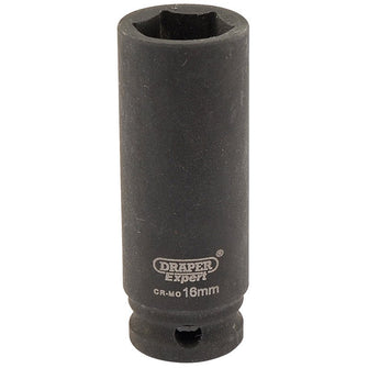 Draper Tools Expert 16mm 3/8 Square Drive Hi-Torq® 6 Point Deep Impact Socket