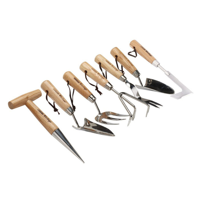 Draper Heritage Stainless Steel Garden Tool Set with Ash Handles, 7 Pce