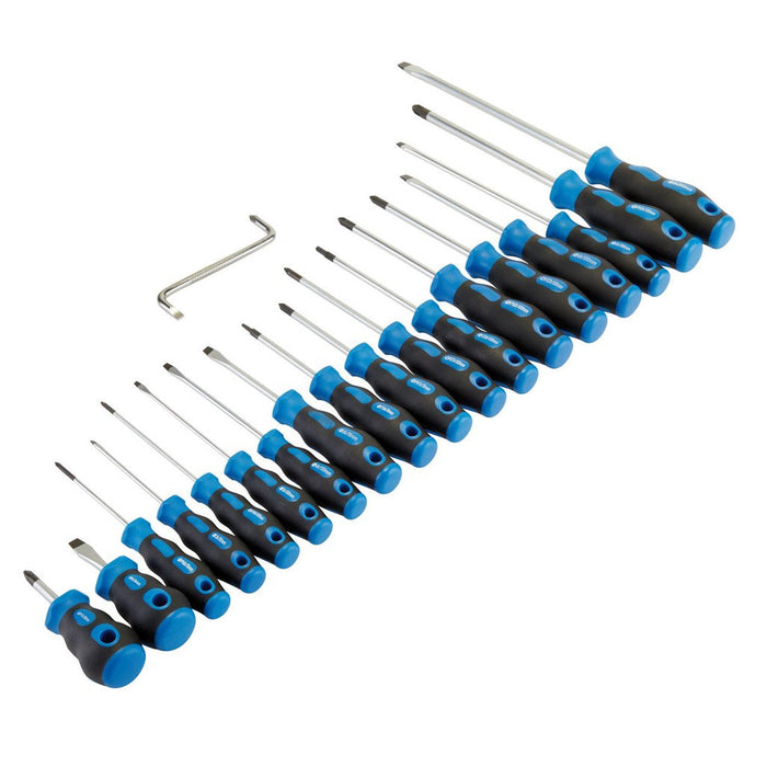 Draper Tools Soft Grip Screwdriver Set, 19 Pce