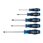 Draper Tools Soft Grip SL & PZ Screwdriver Set, 5 Pce