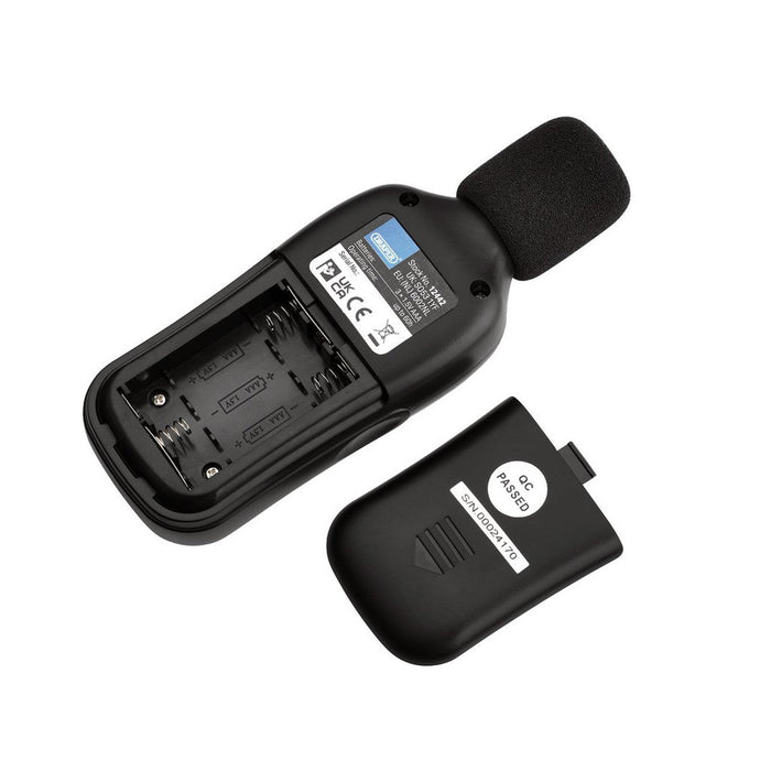 Draper Handheld Digital Sound Level Meter, 35-135dB and -20 to +70°C