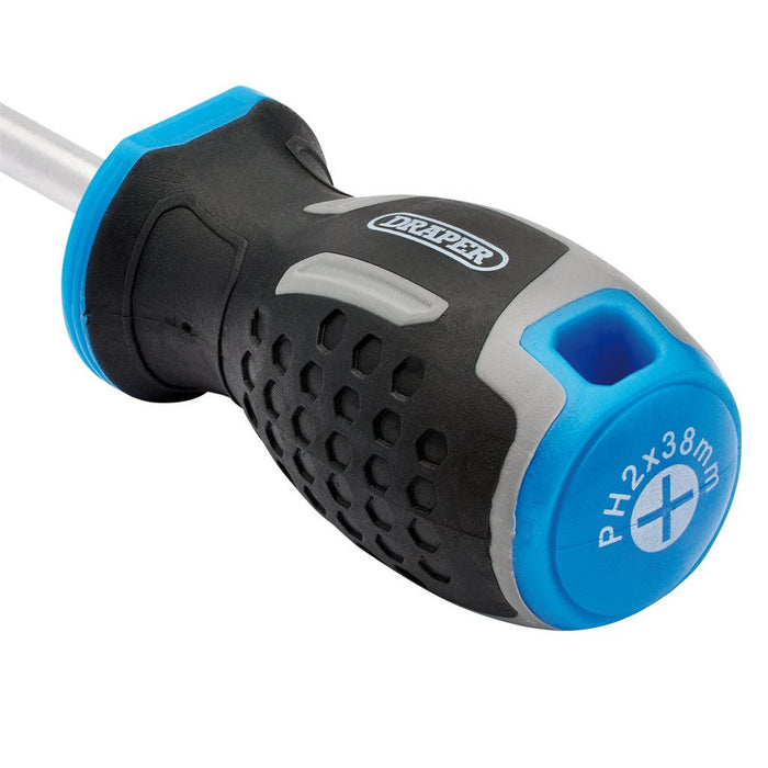 Draper PH2 x 38mm Phillips Soft Grip Screwdriver