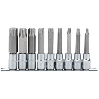 Draper Tools 1/2 Sq. Dr. 100mm Long Draper TX-STAR® Socket Bit Set (9 Piece)
