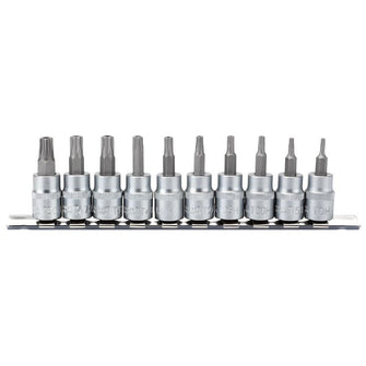 Draper Tools 3/8 Sq. Dr. 48mm long Draper TX-STAR® Security Socket Bit Set (10 Piece)