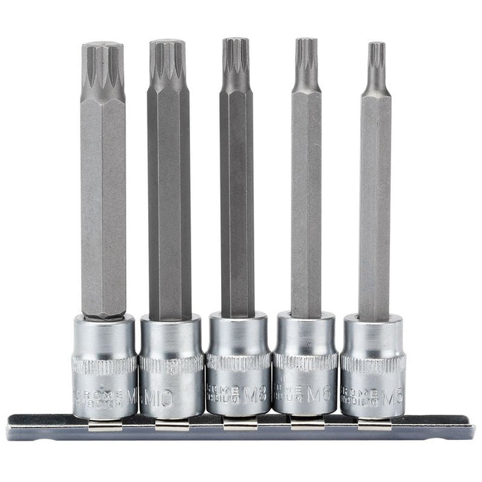 Draper Tools 3/8 Sq. Dr. Spline Socket Bit Set (5 piece)