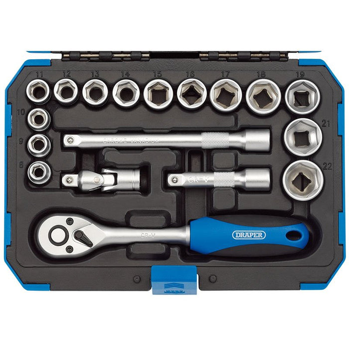 Draper Tools 3/8 Sq. Dr. Metric Socket Set (18 Piece)
