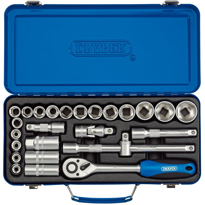Draper Tools 1/2 Sq. Dr. Metric Socket Set (26 Piece)