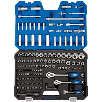 Draper Tools 1/4, 3/8 and 1/2 Sq. Dr. Metric Socket and Socket Bit Set (149 piece)