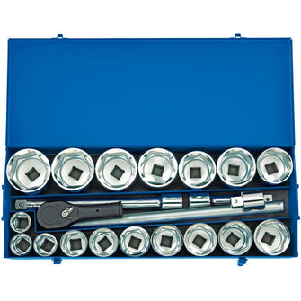 Draper Tools 1 Sq. Dr. Metric Socket Set in Metal Case (22 Piece)