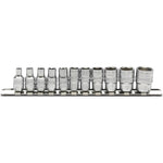 Draper Tools 1/4 Sq. Dr. Imperial Sockets on Metal Rail (11 piece)