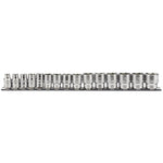 Draper Tools 3/8 Sq. Dr. Metric Socket Set on Metal Rail (15 Piece)