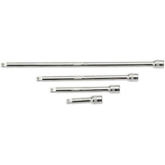 Draper Tools 1/4 Square Drive Satin Chrome Wobble Extension Bar Set (4 Piece)