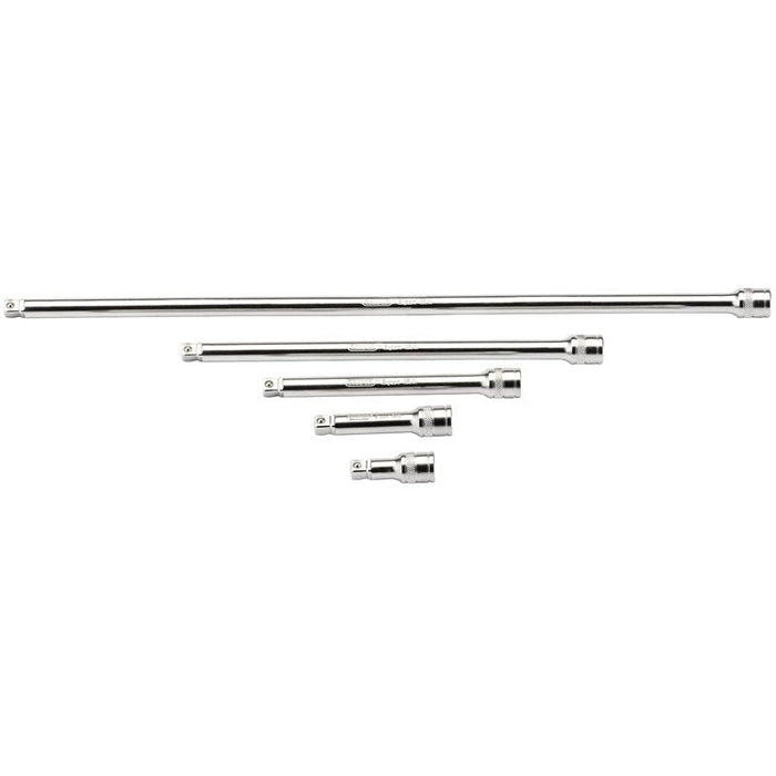 Draper Tools 3/8 Square Drive Satin Chrome Wobble Extension Bar Set (5 Piece)