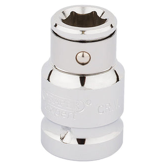 Draper Tools 1/2 Square Drive x 10mm Hexagon Screwdriver Bit Holding Socket