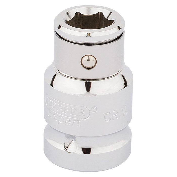 Draper Tools 1/2 Square Drive x 10mm Hexagon Screwdriver Bit Holding Socket