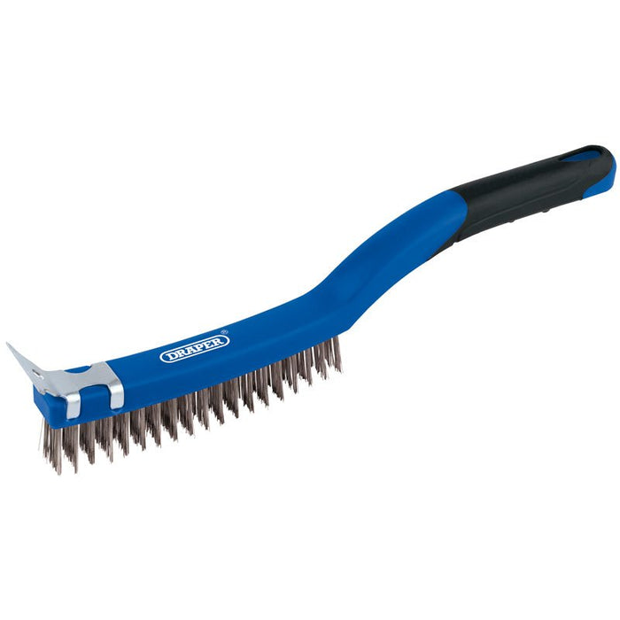 Draper Tools Wire Scratch Brush with Scraper (3 Row)