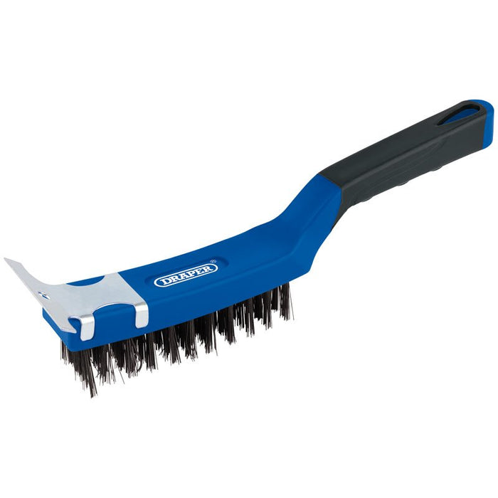 Draper Tools Wire Scratch Brush with Scraper (285mm)