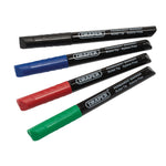 Draper Marker Pens - Multicoloured, 4pk