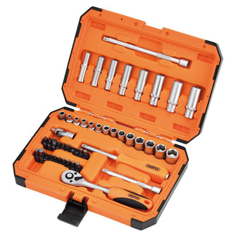 Draper HI-TORQ® 6 Point Socket Set 1/4" 47 Piece 22109