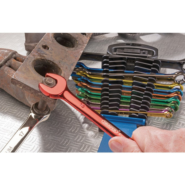 Draper Tools Hi-Torq® Metric Coloured Combination Spanner Set (13 Piece)