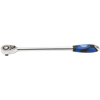 Draper Tools 1/2 Sq. Dr. 48 Tooth Extra Long Reversible Quick Release Soft Grip Ratchet