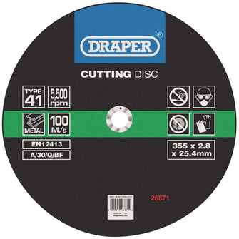 Draper Tools Cutting Discs (355 x 2.8 x 25.4mm)