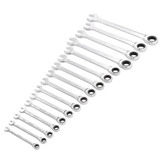 Draper Hi-Torq Metric Ratchet Combination Spanner Set, 16 Pce