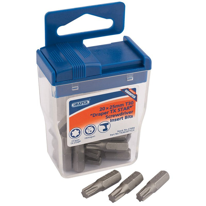 Draper Label Wholesale Draper Tools 20 x Draper TX-STAR® 25mm Long Insert Bits in ...